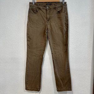 Bandolino Amy Jeans Brown Straight Leg Stretch Pants W30" x L28.5" Womens Size 6